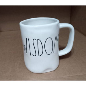 Rae Dunn white coffee mug - Wisdom
